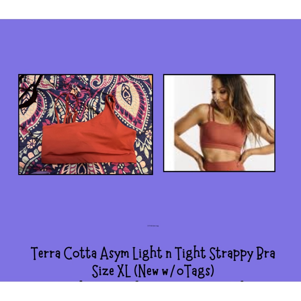 ZYIA Terra Cotta Asym Light n Tight Bra (XL) N w/o tags